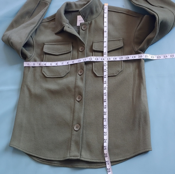 AVEC LES FILLES Button Front Boyfriend Shacket Women's - Picture 6 of 9